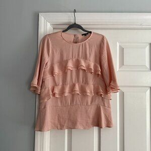 Who What Wear Dusty Pink Satin Blouse Size Small
